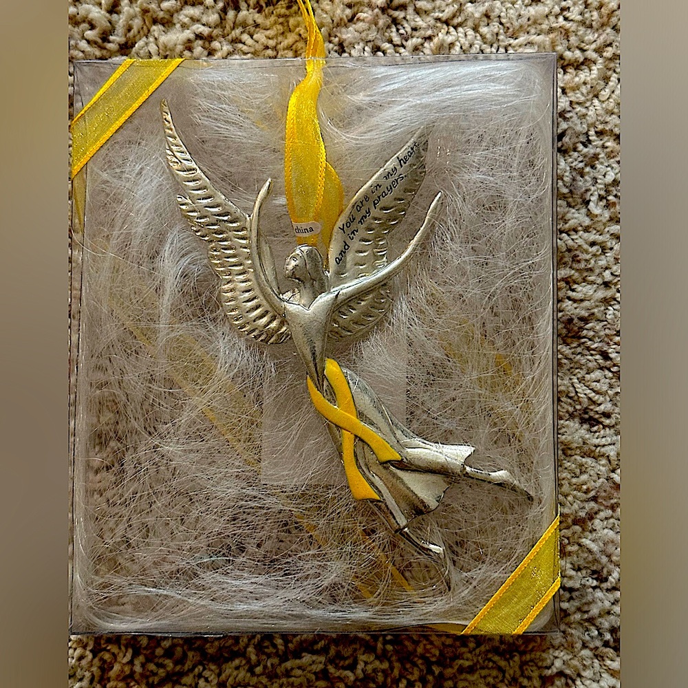 Silver Serenity Angel Ornament NIB